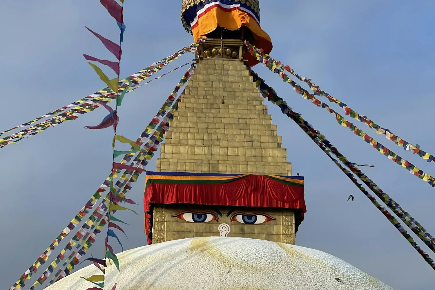 Estupa de Boudhanath al atardecer